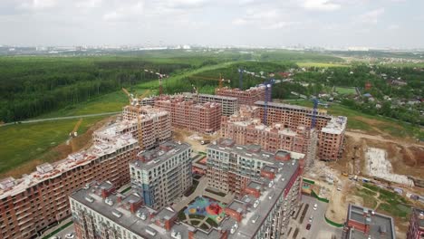 Aerial-view-of-residential-compound-in-New-Moscow-Russia