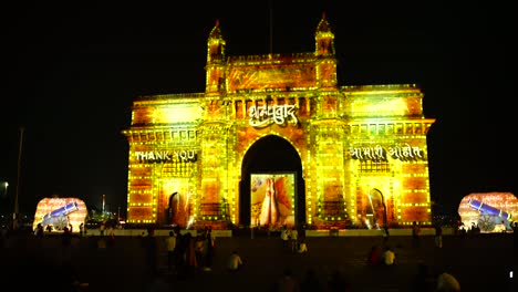 Mumbai-Gateway-Of-India-Nacht-4k-Maharashtra