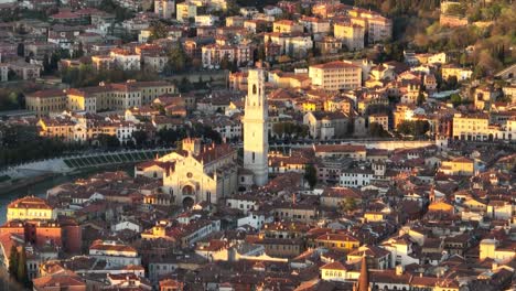 Aerial-View-of-Verona-Dome's-Bell-Tower