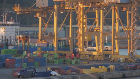 Timelapse-of-busy-container-port