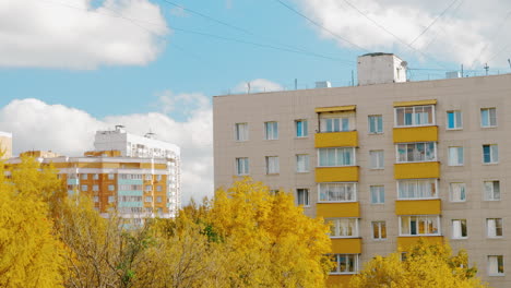 Apartment-houses-and-yellow-trees-in-autumn