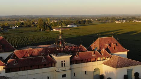 Chateau-Angelus-winery-and-vineyard,-Saint-Emilion-in-France