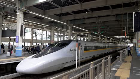 Hikari-Rail-Star-Bullet-Train-At-Hiroshima-Station-Platform