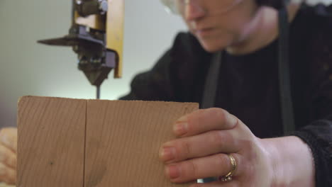 Bespoke-Shoemaker-Cutting-Wooden-Last-For-Shoe-Using-Jigsaw