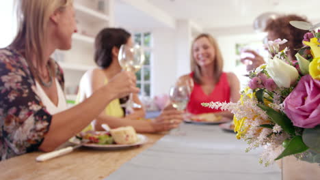 Female-Friends-Around-Table-At-Dinner-Party-Shot-On-R3D