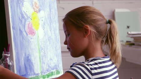 Young-Girl-Working-On-Painting-In-Studio-Shot-On-R3D-Camera