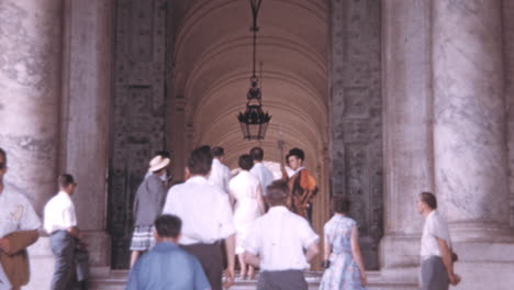 People-Gather-at-the-Main-Entrance-of-St-Peters-Basilica-in-Rome-1960s
