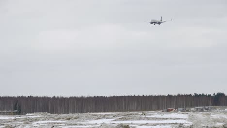 Aeroflot-Flugzeuge-Kommen-Zur-Landung-Am-Flughafen-Scheremetjewo-In-Moskau,-Russland