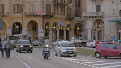 Savona-street-view-with-road-traffic-Italy