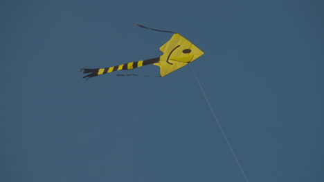 Smiley-kite-flying-in-the-sky