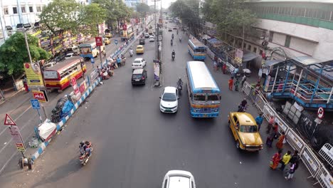 Stock-footage-of-Kolkata-street-road-and-working-people