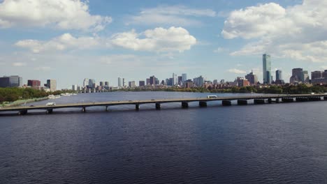 Harvard-Bridge-And-Charles-River-In-Boston,-Massachusetts