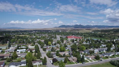 Drone-View-of-Neighborhood-in-Lewiston,-Montana