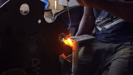 Tough-Work-of-a-black-African-Welder-at-Steel-Making-Factory