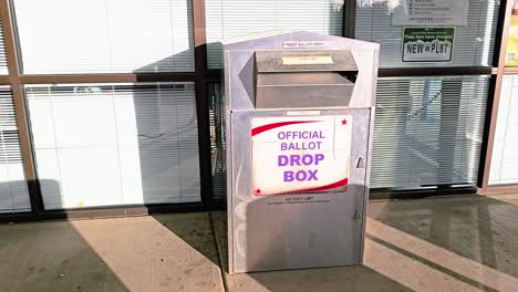 Voting-Booth-Election-Box-for-Casting-Mail-in-Ballots,-Official-Ballot-Drop-Box-Sign-for-an-American-Democratic-Presidential-Election-or-Other-Government-Legislation