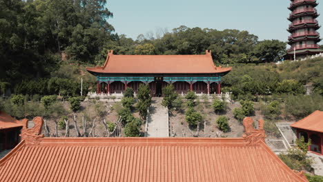 Explore-Nansha-Tin-Hau-Palace's-divine-beauty-with-an-aerial-orbit-shot-of-the-goddess-statue-in-China