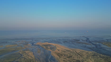Drone-shot-aerial-view-of-Shirgaon-Beach-Palghar,-Maharashtra-India