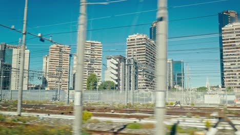 Urban-View-from-Naples-Train-Ride,-Italy