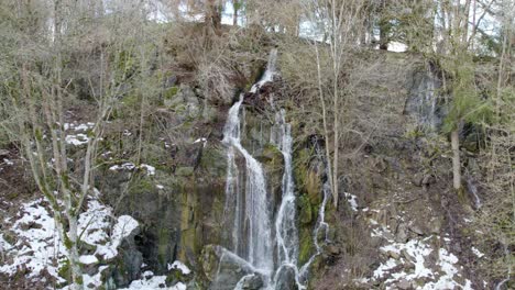 Waterfalls-Over-Rugged-Mountains-In-The-Highlands-Of-Harz,-Northern-Germany