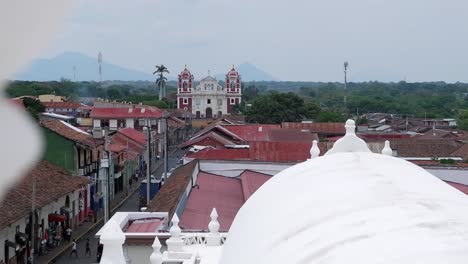 Neoclassical-El-Calvario-church-in-Leon-from-roof-of-Leon-Cathedral