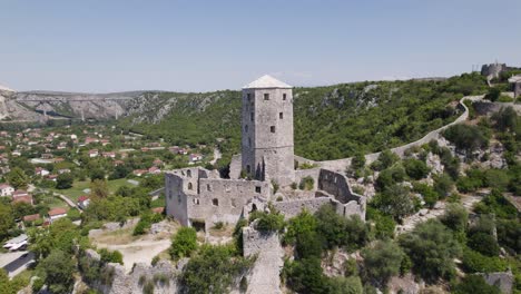 Počitelj-Citadel-in-Lush-Bosnian-Landscape.-Panoramic-Aerial