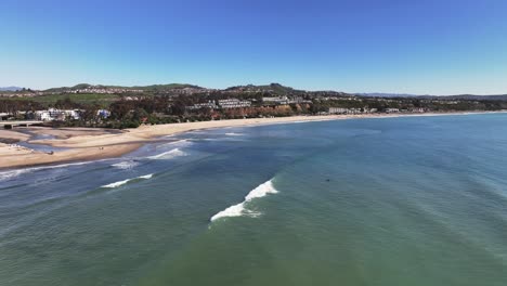 Idyllic-Seascape-In-Dana-Point,-California,-USA---Aerial-Drone-Shot