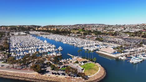 Marina-And-Harbor-Of-Dana-Point-In-California,-United-States---Aerial-Shot