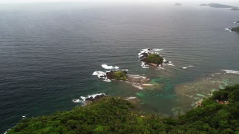 Coastal-caribbean-island-aerial-in-Panama