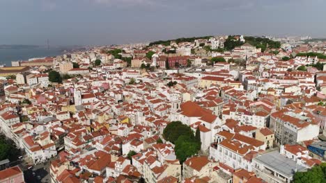 Aerial-View-of-Lisbon-Downtown-in-Portugal