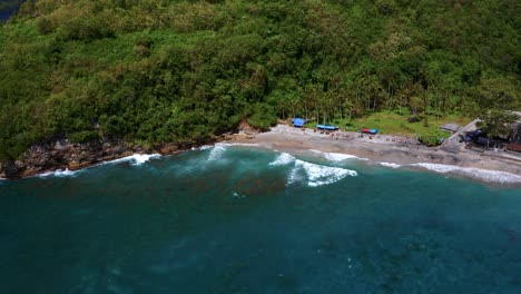 Aerial-View-Of-Crystal-Bay-Nusa-Penida-Seaside-Resort-Near-Bali,-Indonesia