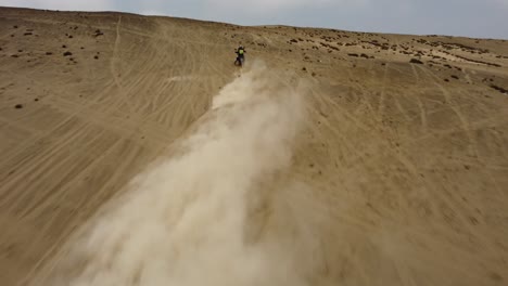 Motorcycle-riding-in-the-desert-dunes