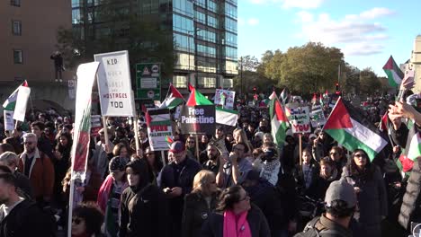 Tausende-Versammeln-Sich-Im-Zentrum-Von-London-Zu-Einer-Pro-Gaza-Kundgebung