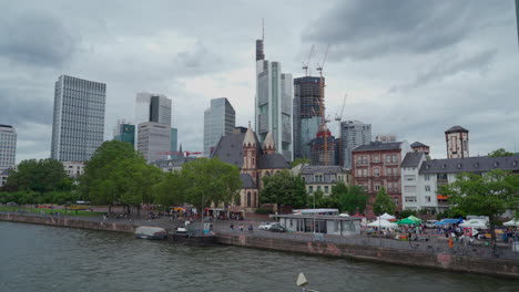View-of-the-financial-district-with-the-river-Main-in-the-foreground