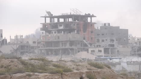 Edificios-Derrumbados-Después-De-Un-Ataque-Aéreo-Durante-La-Guerra-Entre-Israel-Y-Hamas-2023.