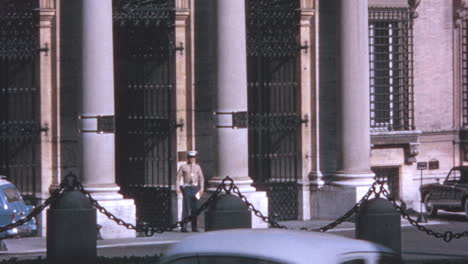 Front-View-of-the-Palazzo-Margherita-in-Summer-in-Rome-in-1960s