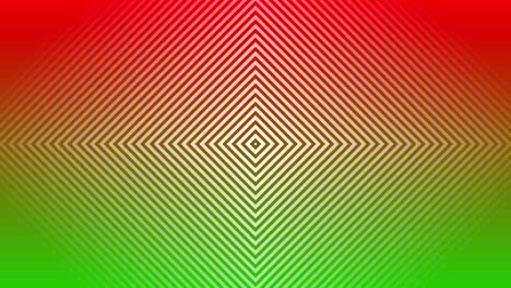Motion-Graphics-Animation-Polygonlinie-Symmetrischer-Spiegelhintergrund-Schleifenmuster-Design-Farbe-Visueller-Digitaler-Effekt-Optische-Täuschung-Grün-Rot-4k