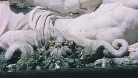 Wasser,-Das-In-Den-1960er-Jahren-In-Der-Marforio-Statue-In-Der-Stadt-Rom-Floss