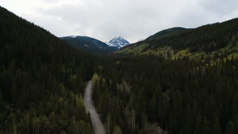Drone-shot-flying-over-Colorado's-Rocky-Mountains-backcountry