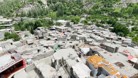 Hunza-Valley-town-from-Altit-Fort,-Pakistan