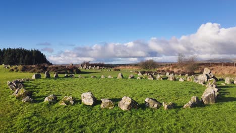 Ein-4K-Blick-Auf-Beaghmore-Strone-Circles-And-Alignments,-Eine-Siedlung-Aus-Der-Bronzezeit-In-Der-Nähe-Von-Cookstown,-Co.-Tyrone,-Nordirland