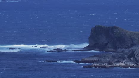 Rough-ocean-waves-crash-on-Nepean-Island-static-shot-from-Norfolk-Island