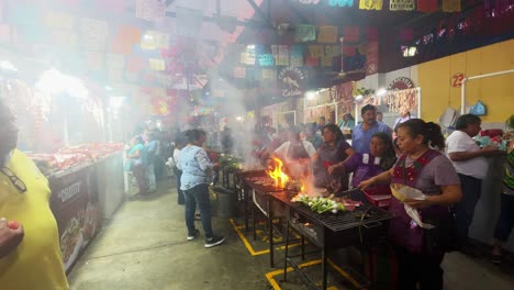 famous-Mercado-Gastronómico-de-Zaachila-POV-walking-inside-with-food-stand-market