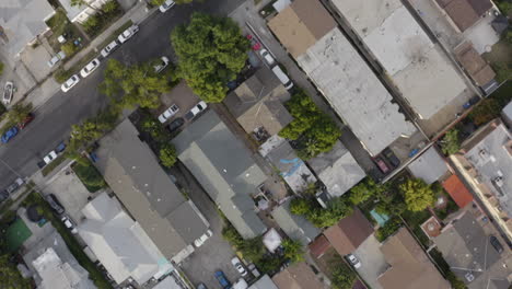 4K-overhead-of-a-neighborhood-in-East-Hollywood-California