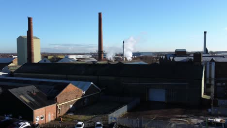 Pilkington-Glasfabrik-Lagergebäude-Luftaufnahme-über-Die-Produktionsanlage-Der-Industriestadt