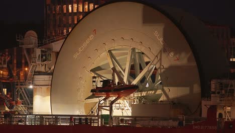 A-Subsea7-cable-laying-vessel-at-Kristiansand-port-at-night