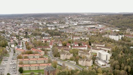 Luftbildvideo-Der-Stadt-Borås-In-4K