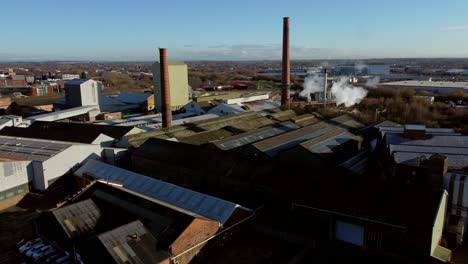 Pilkington-Glasfabrik-Lagergebäude-Luftaufnahme-über-Die-Produktionsstätte-Der-Industriestadt