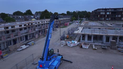 Se-Están-Construyendo-Nuevos-Edificios-Residenciales.-Industria-De-La-Vivienda-Países-Bajos