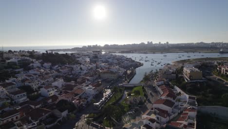 Morning-Glow-over-Ferragudo-Algarve-Marina.-Portugal-aerial