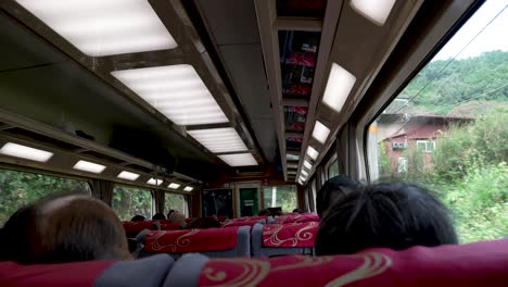 Inside-View-Behind-Seat-Of-Limited-Express-Koya-Train-Travelling-To-Koyasan